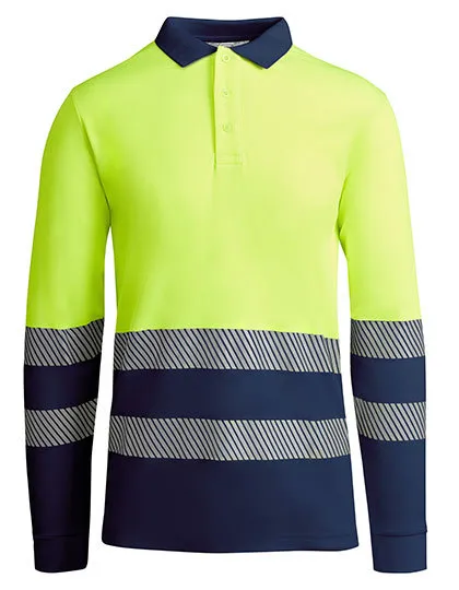 Veiligheid Polo Lange Mouw Roly HV9319 in Veiligheid Polo Lange Mouw Roly HV9319 navy Blue-Fluo Geel