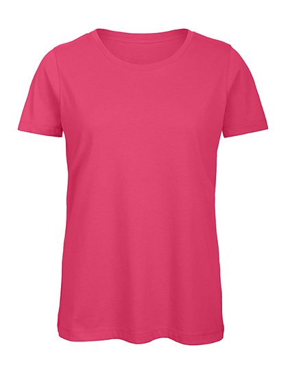 Dames T-shirt Biologisch B&C Inspire TW043 - Fuchsia