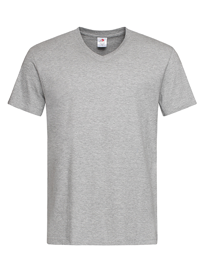 Heren T-shirt V Hals Stedman Classic-T ST2300 - Grey Heather