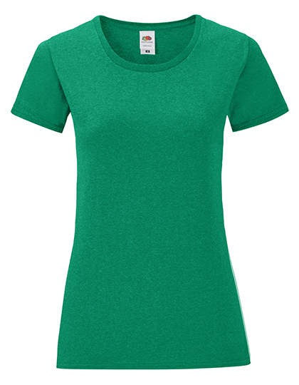 Dames T-shirt Iconic Fruit of the Loom 61-432-0 - Heather Green