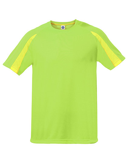 Goedkope Sportshirt Starworld Unisex Contrast SW309 - Fluor Green / Fluor Yellow