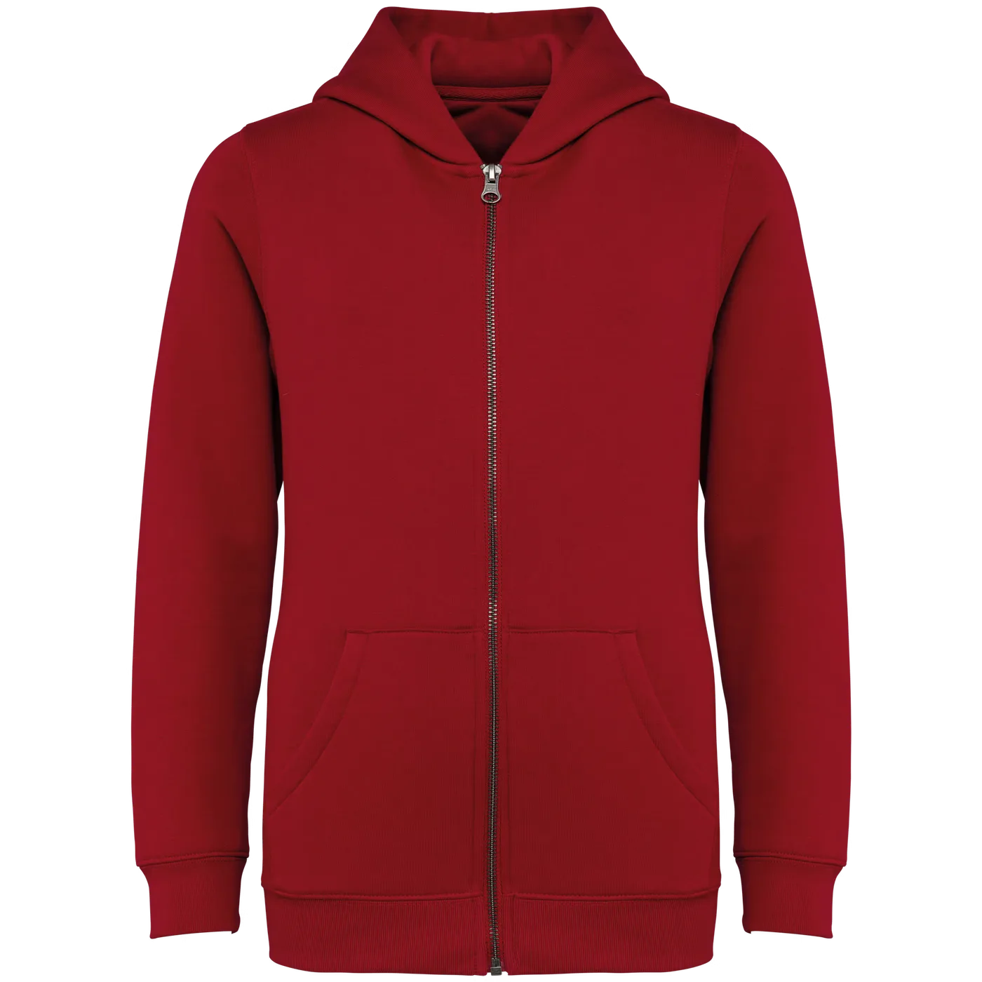 Kinder Hooded Sweater Full Zip Native Spirit NS405 HIBISCUS RED