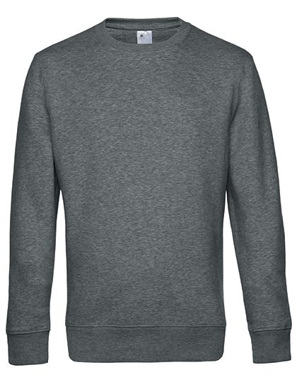 Heren Sweater B&C KING WU01K Heather Mid Grey