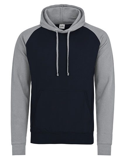 Baseball Hoodie AWDis Baseball JH009 - Oxford Navy-Heather Grey