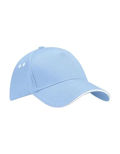 Cap 5 Panel Sandwich Peak B15c in Cap 5 Panel Sandwich Peak B15c - Sky Blue/White