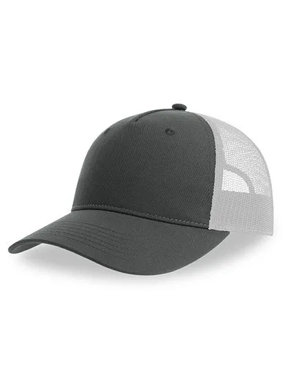 Cap 5 Panel  Atlantis Headwear Zion ZIOC in Cap 5 Panel  Atlantis Headwear Zion ZIOC - Dark Grey/White