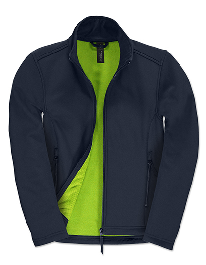 Dames Softshell Jas B&C ID.701 JWI63 Navy-Neon Green