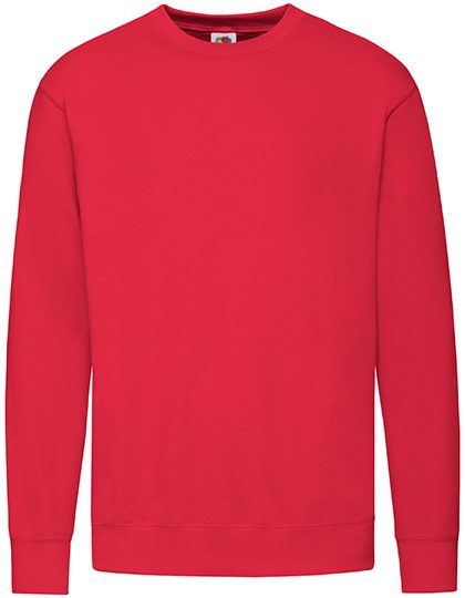 Heren Sweater Fruit of the Loom Lightweight Set-In 62-156-0 Red