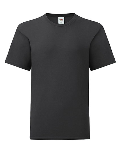 Kinder T-shirt Fruit of the Loom 61-023-0 Iconic - Black