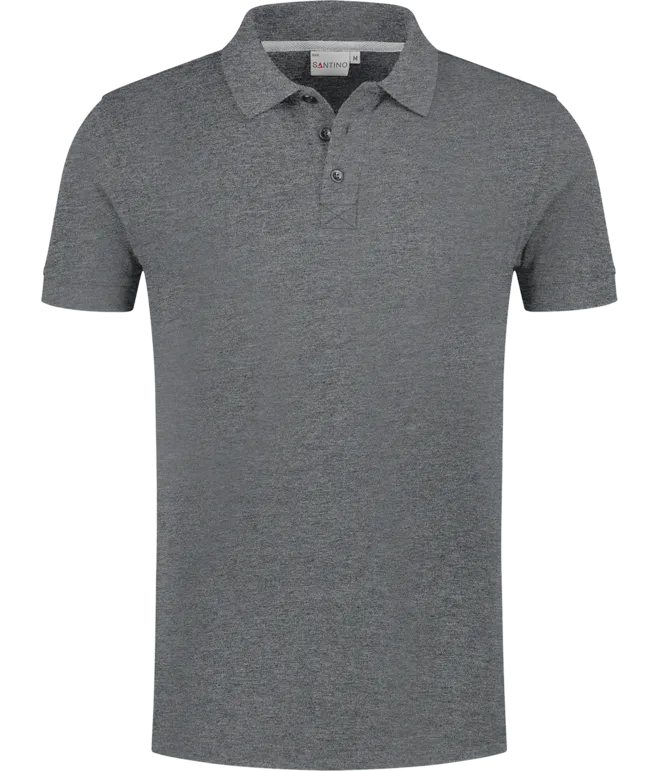 Heren Polo Santino Max in Heren Polo Santino Max Dark Grey