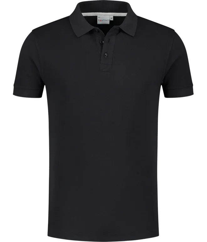 Heren Polo Santino Max in Heren Polo Santino Max Zwart