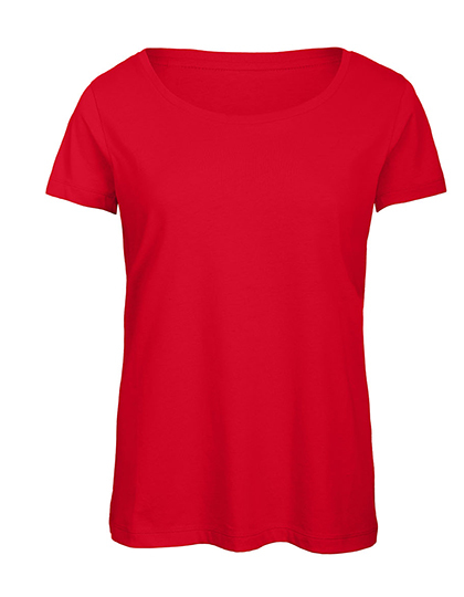 Dames T-shirt Triblend B&C TW056- Red