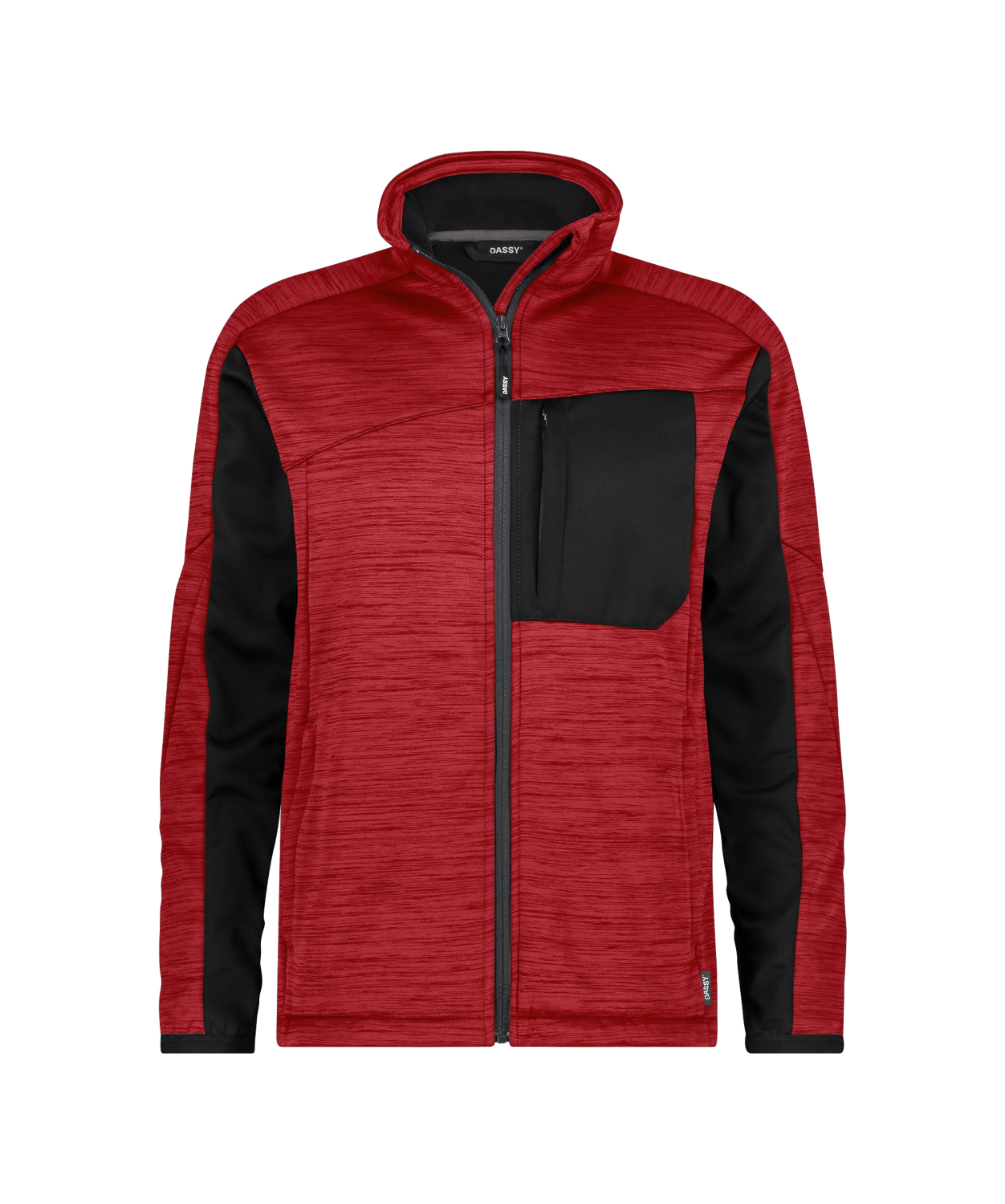 DASSY Fleece Vest Convex Next ROOD-ZWART