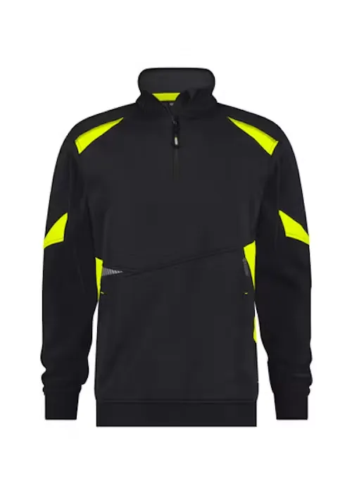 DASSY Sweater Aratu 300521 in DASSY Sweater Aratu 300521 ZWART-FLUO GEEL
