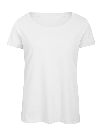 Dames T-shirt Triblend B&C TW056 - White