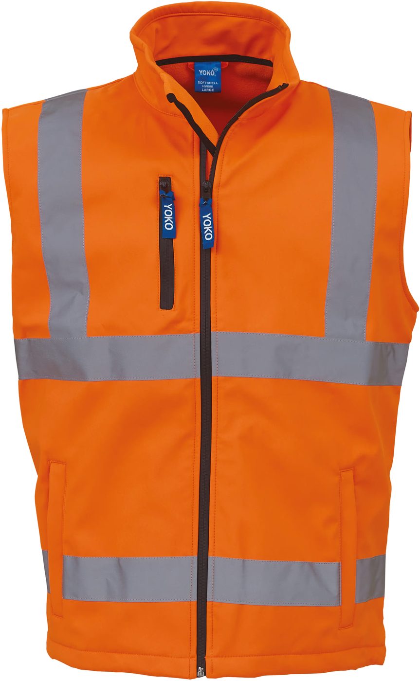 Heren Softshell Bodywarmer High Visibilty HV006  Orange