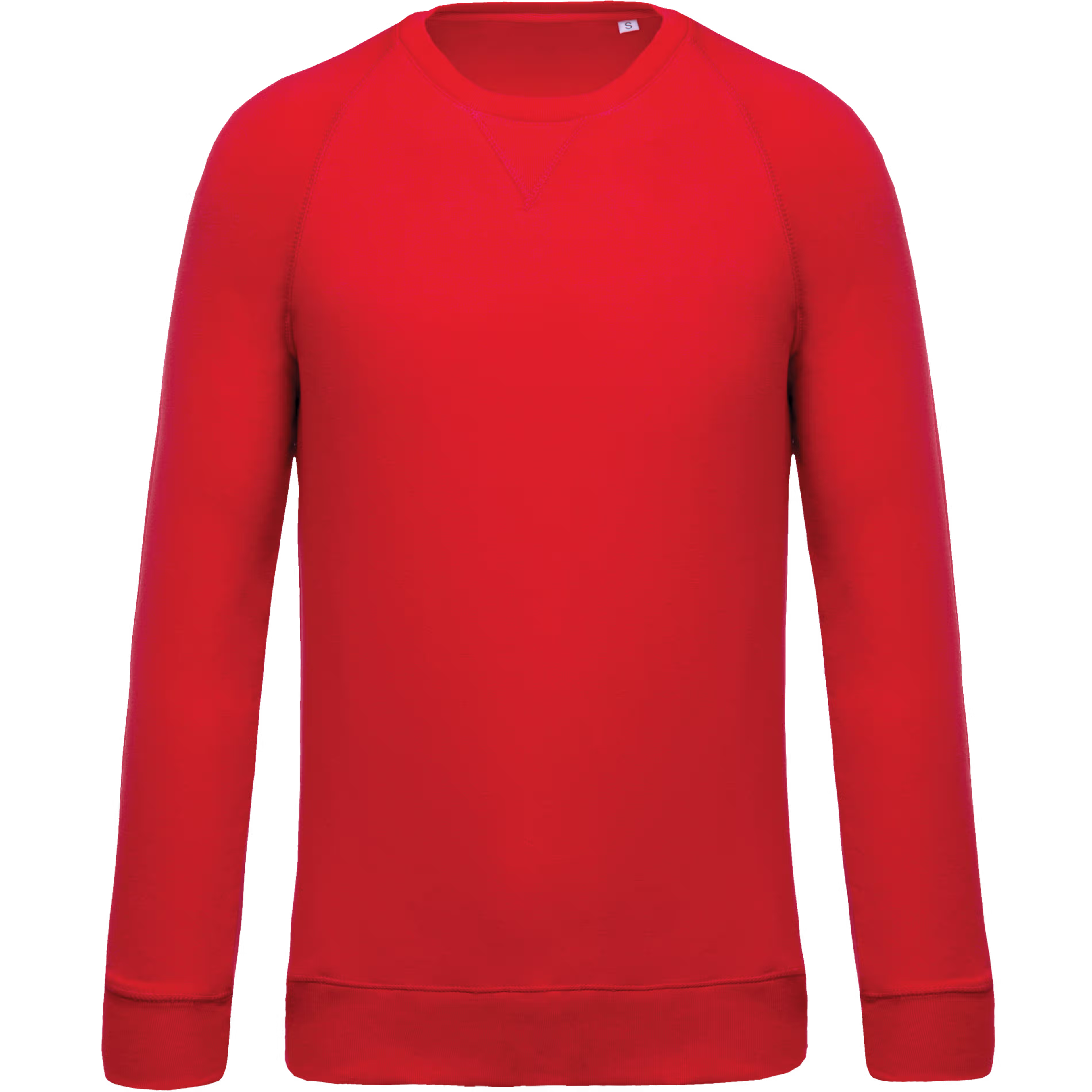 Heren Sweater Kariban BIO raglanmouwen K480 Rood