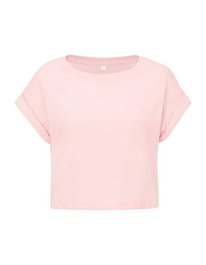 Dames T-shirt Organic Mantis Crop Top T M96 - Soft Pink