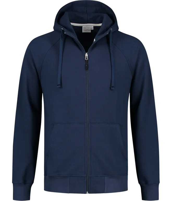 Heren Hooded Sweater met rits Santino Reno  in Heren Hooded Sweater met rits Santino Reno Real Navy