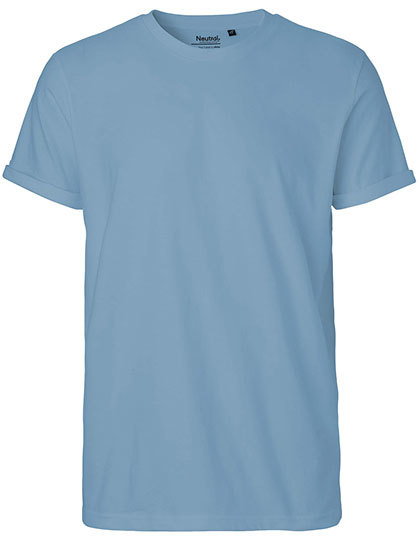 Heren T-shirt Neutral Roll Up O60012 - Dusty Indigo