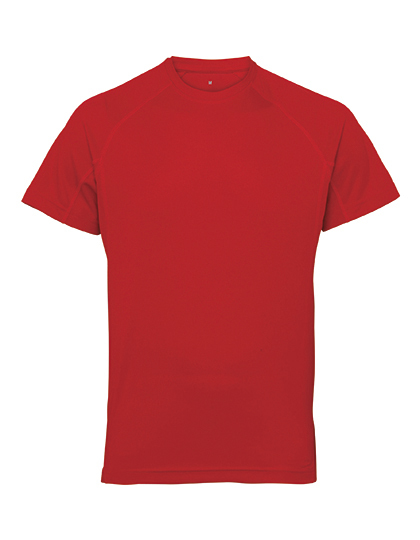 Heren Sportshirt TriDri Panelled Tech Tee TR011 - Fire Red