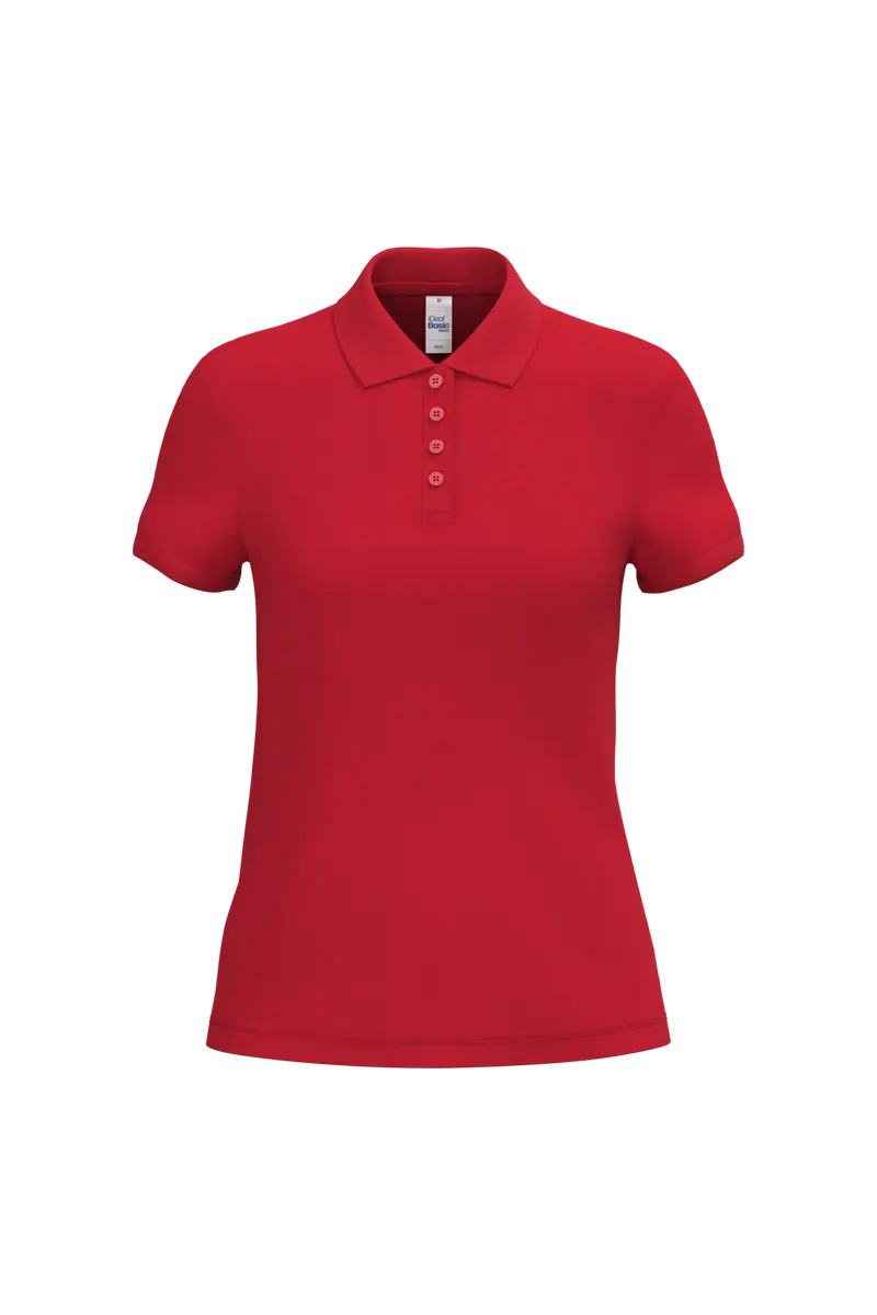 Dames Polo iDeal Basic Brand rood