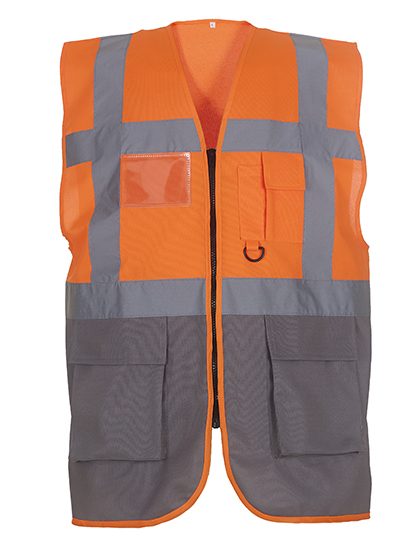 Veiligheidshesjes Yoko HVW801 Hi-Vis Oranje-Grijs