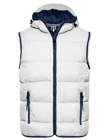 Heren Bodywarmer Daiber JN1076 Wit-Navy