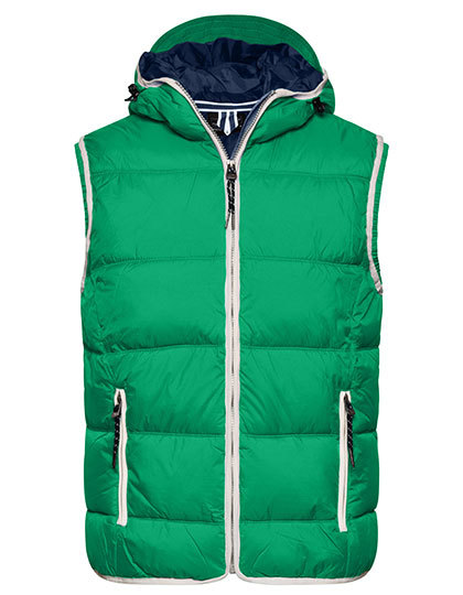 Heren Bodywarmer Daiber JN1076 Irish Green-wit