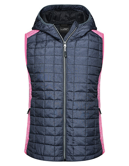 Dames Bodywarmer Daiber Knitted Hybrid JN767 Pink-Anthracite