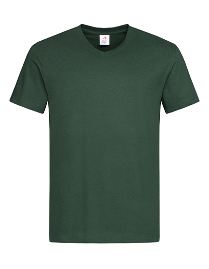 Heren T-shirt V Hals Stedman Classic-T ST2300 - Bottle Green