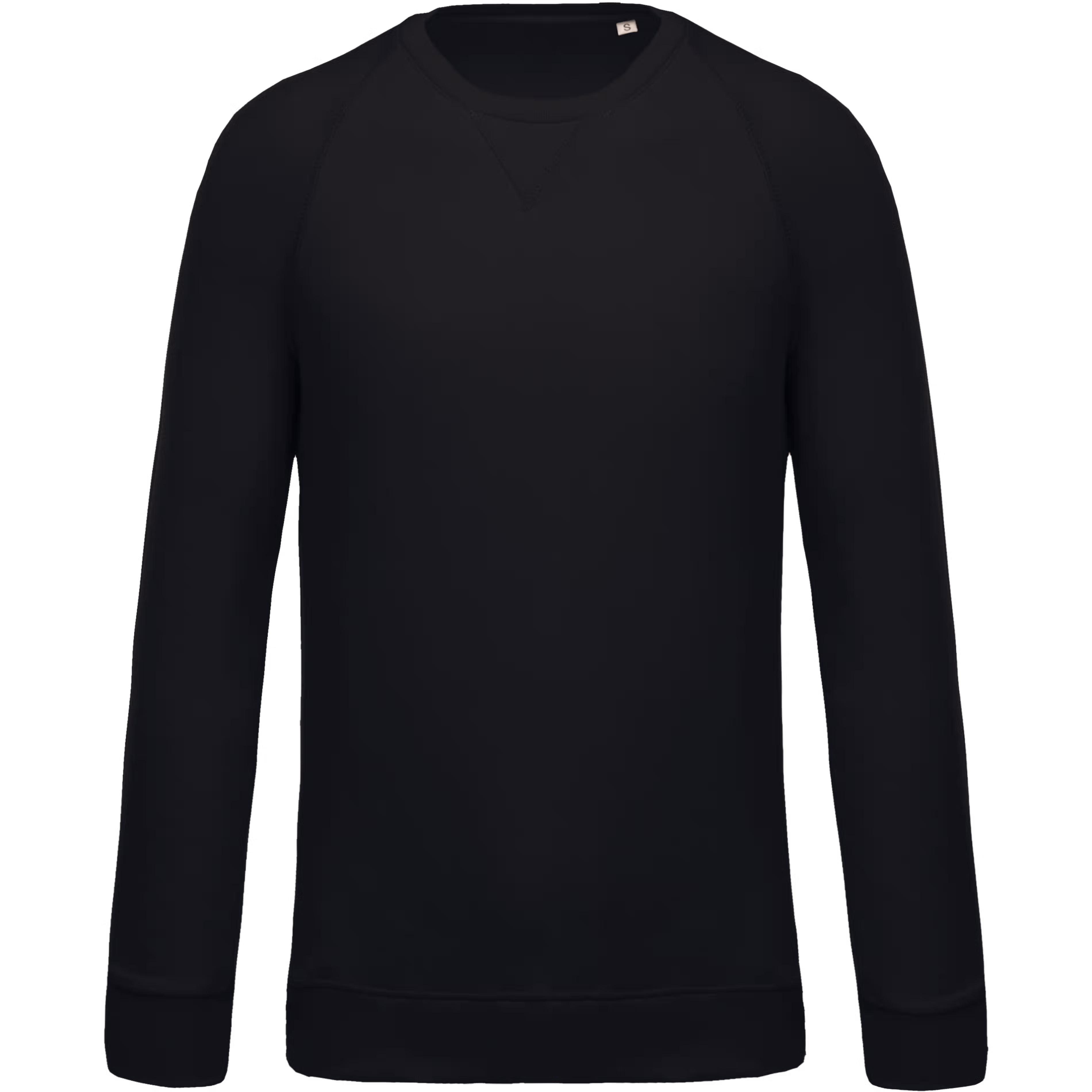 Heren Sweater Kariban BIO raglanmouwen K480 Zwart