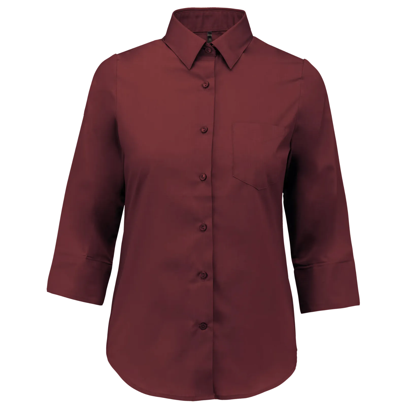 Dames Blouse 3/4 mouw Kariban K558 in Dames Blouse 3-4 mouw Kariban K558 WINE