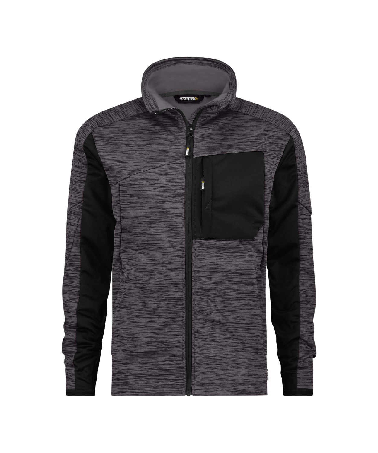 DASSY Fleece Vest Convex ANTRACIET GRIJS-ZWART