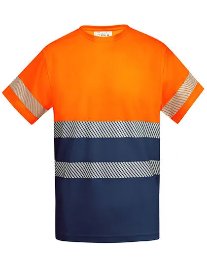 Veiligheid T-shirt Roly Tauri HV9317 in Veiligheid T-shirt Roly Tauri HV9317 Navy Blue-Fluo Oranje