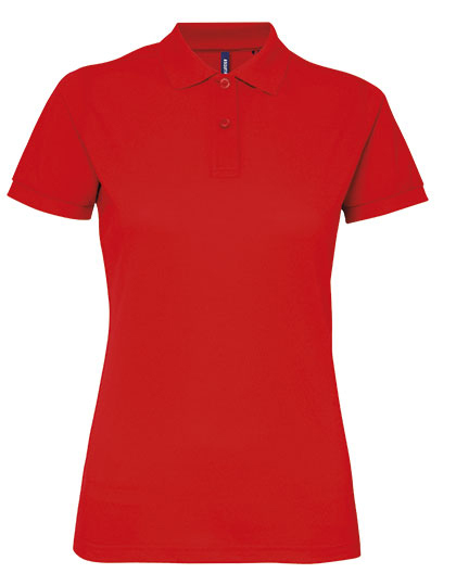 Dames Polo Asquith & Fox Polycotton Blend AQ025 - Rood