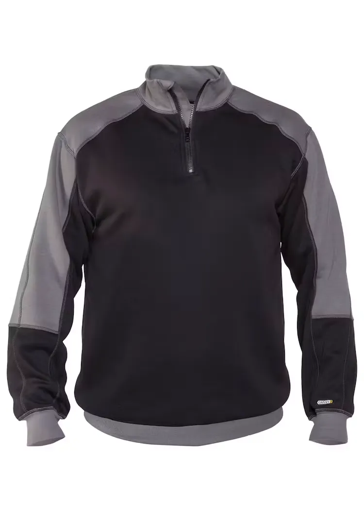 DASSY Sweater Basiel 300358 in DASSY Sweater Basiel 300358 ZWART-CEMENT GRIJS