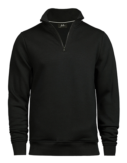 Heren Sweater Half Zip Tee Jays 5438 Zwart