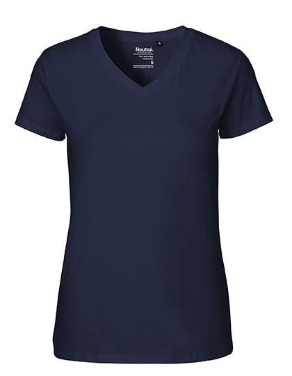 Dames T-shirt V Hals Neutral O81005 - Navy