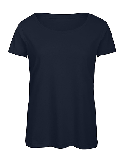 Dames T-shirt Triblend B&C TW056 - Navy