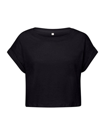 Dames T-shirt Organic Mantis Crop Top T M96 - Black