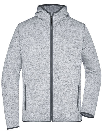 Fleece Vest Daiber Hooded JN589 light melange-carbon