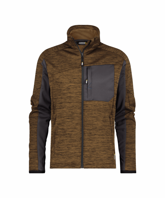 DASSY Fleece Vest Convex Next LEEM BRUIN-ANTRACIET GRIJS