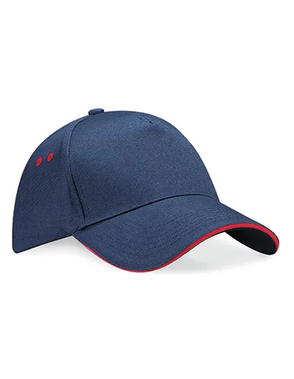 Cap 5 Panel Sandwich Peak B15c in Cap 5 Panel Sandwich Peak B15c - French Navy/Classic Red