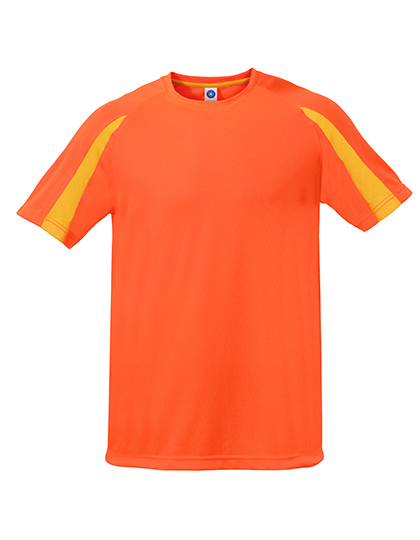 Goedkope Sportshirt Starworld Unisex Contrast SW309 - Fluor Orange / Gold