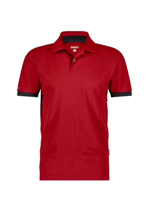 DASSY Polo Traxion Next 710079 in DASSY Polo Traxion Next 710079 ROOD-ZWART