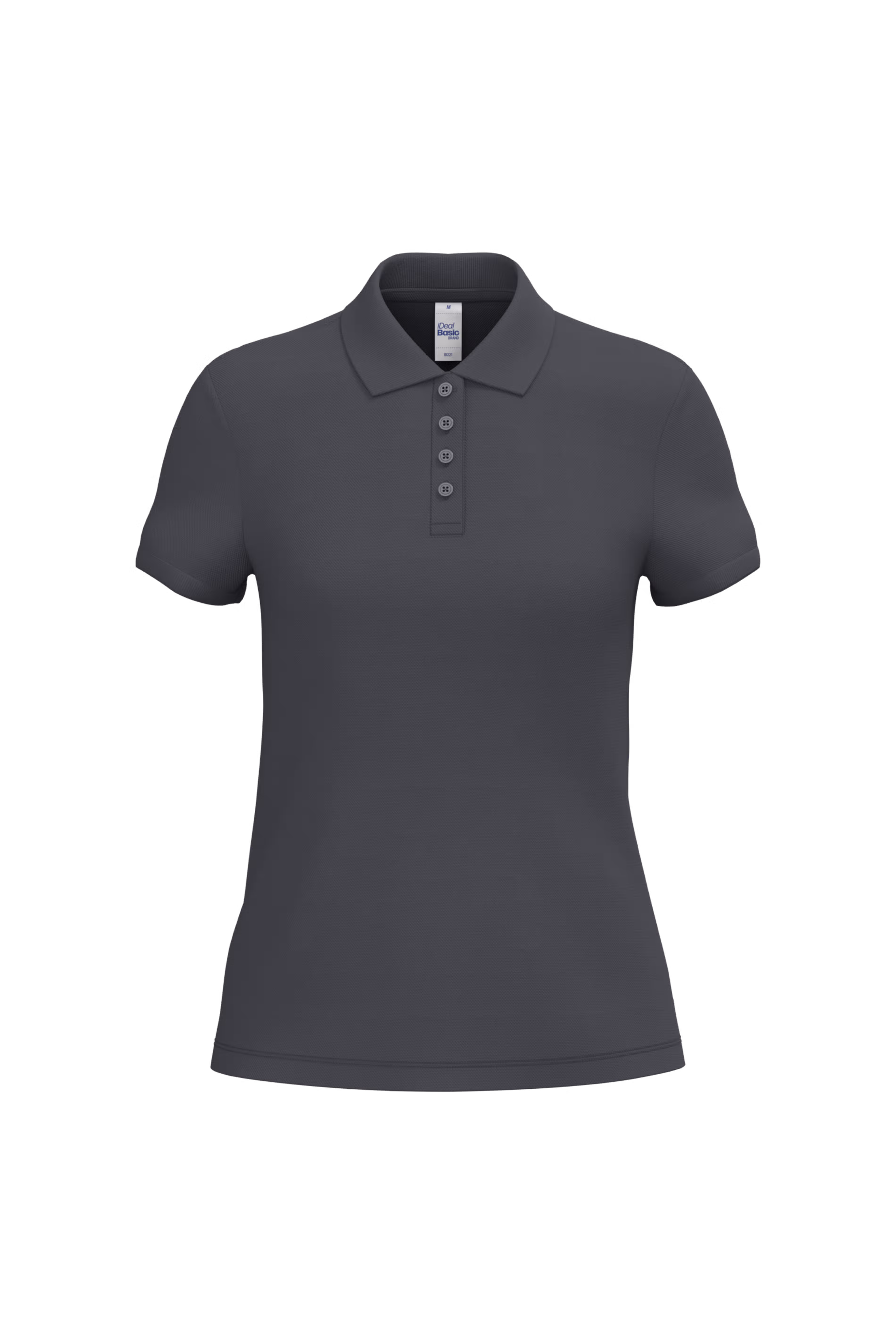 Dames Polo iDeal Basic Brand dark Grey