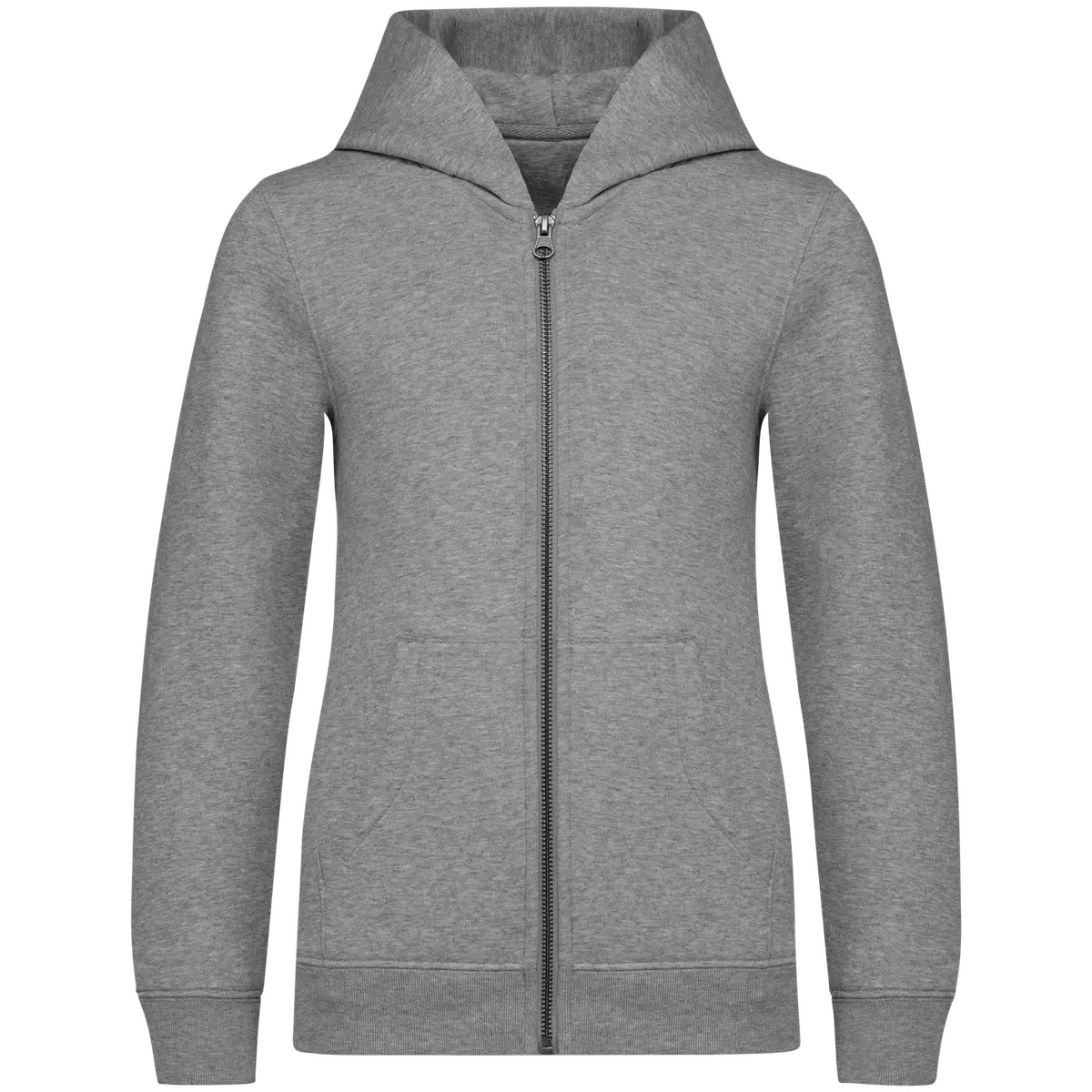 Kinder Hooded Sweater Full Zip Native Spirit NS405 MOON GREY HEATHER