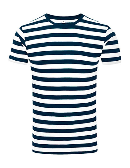 T-shirt Mantis Stripy T M109S navy-wit