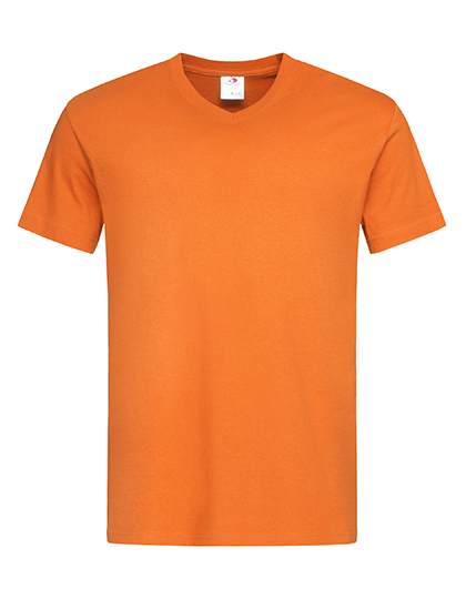 Heren T-shirt V Hals Stedman Classic-T ST2300 - Orange